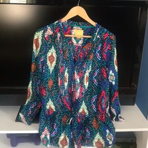 Multicolor blouse from Anthropologie